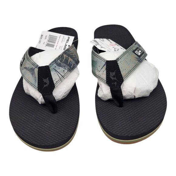 Pelagic Offshore Army Camo Black Sandals Flip Flops Size 10 NWT New main image 4